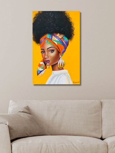 Tête de femme. 100x75cm